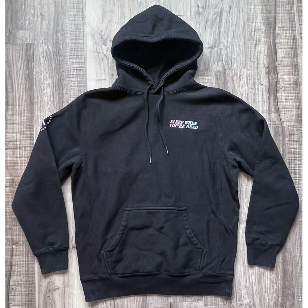 Barstool Sleep When You're Dead Hoodie Sz Medium Heavyweight Independent Trading